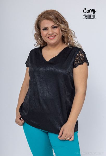 Picture of CURVY GIRL SATIN TOP